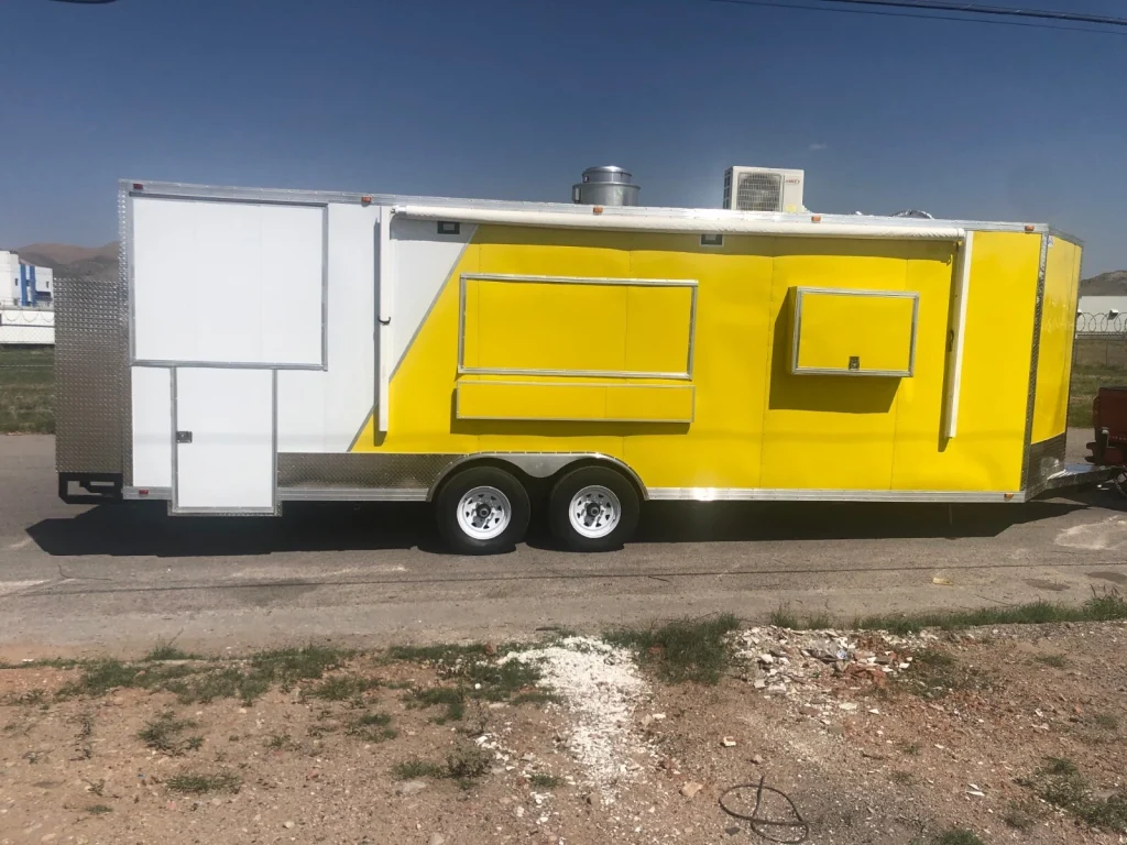 2024 JELMAX 8.5 x 25 Food Concession Trailer with 5' Porch + Toilet Package