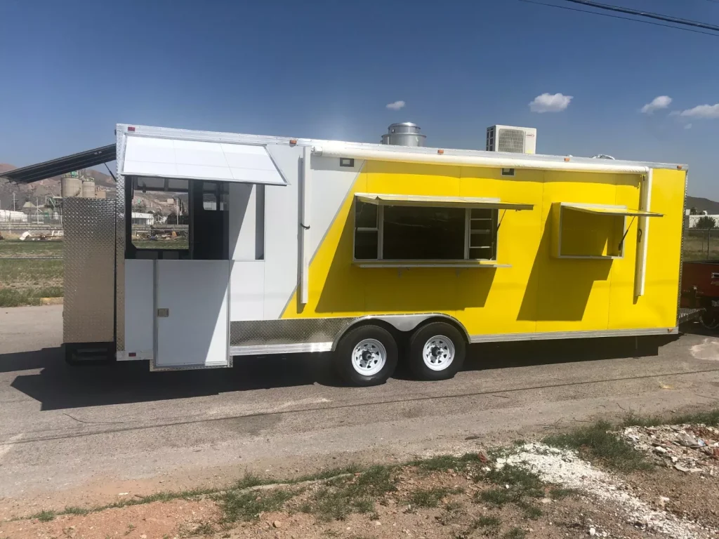 2024 JELMAX 8.5 x 25 Food Concession Trailer with 5' Porch + Toilet Package