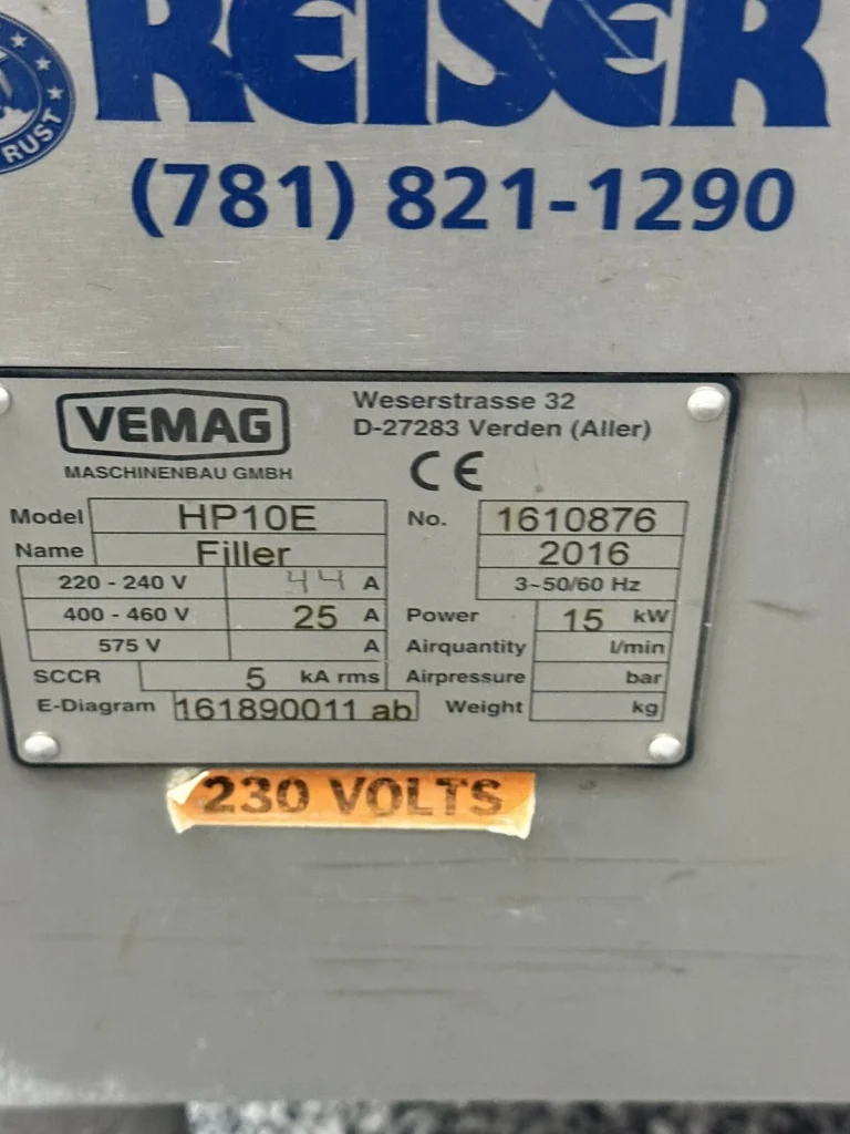 2018 Vemag HP10E Vacuum Stuffer with LGP 208 Servo Twister/Linker and Loader